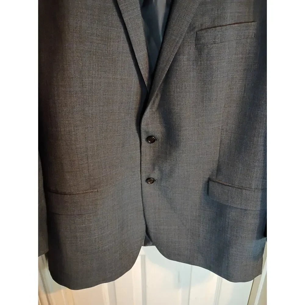 Ralph Lauren Blazer Gray 100% Wool Men's Sz XL Small Flaw See Photos